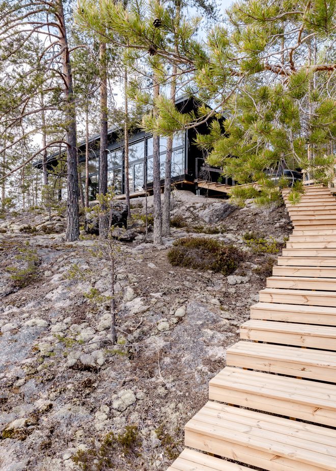 Modern Log Home