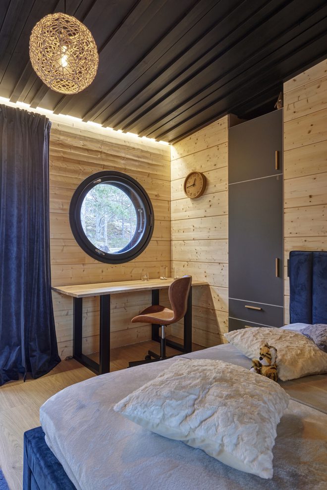 Modern Log Home