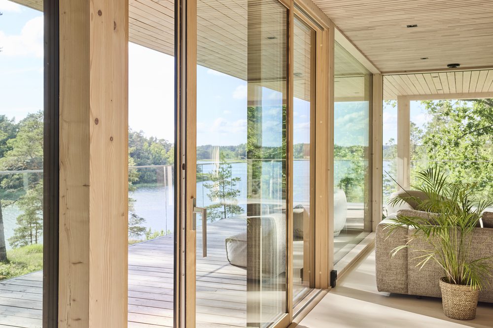 Modern Log Home