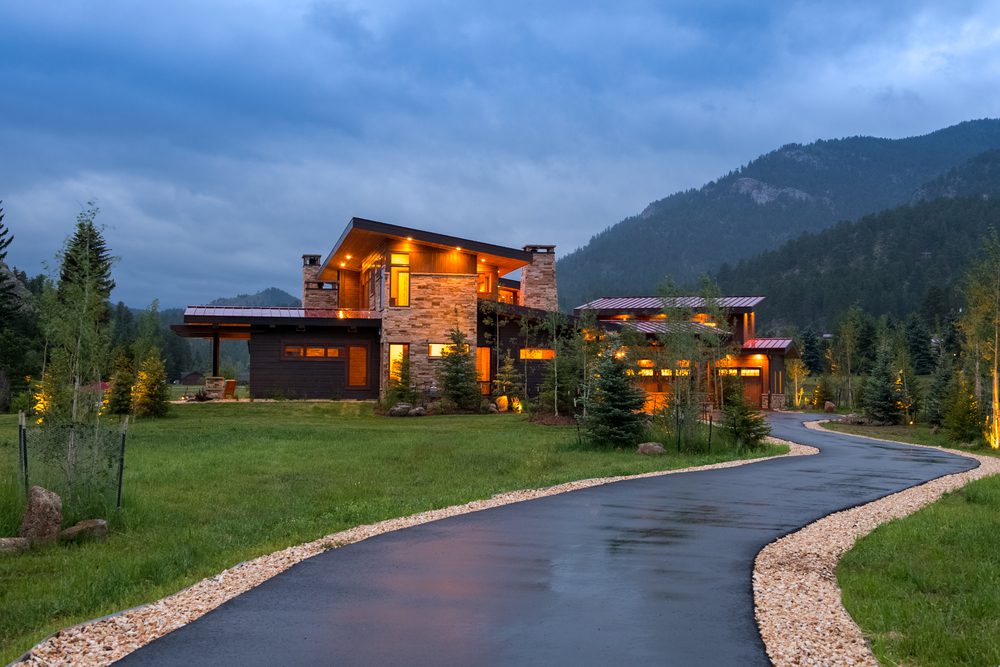 Modern Log Home