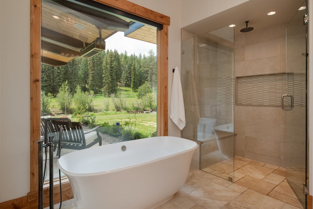 Modern Log Home