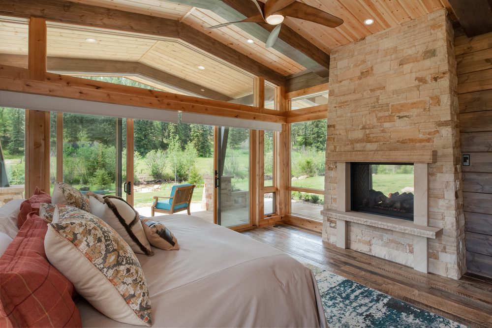 Modern Log Home