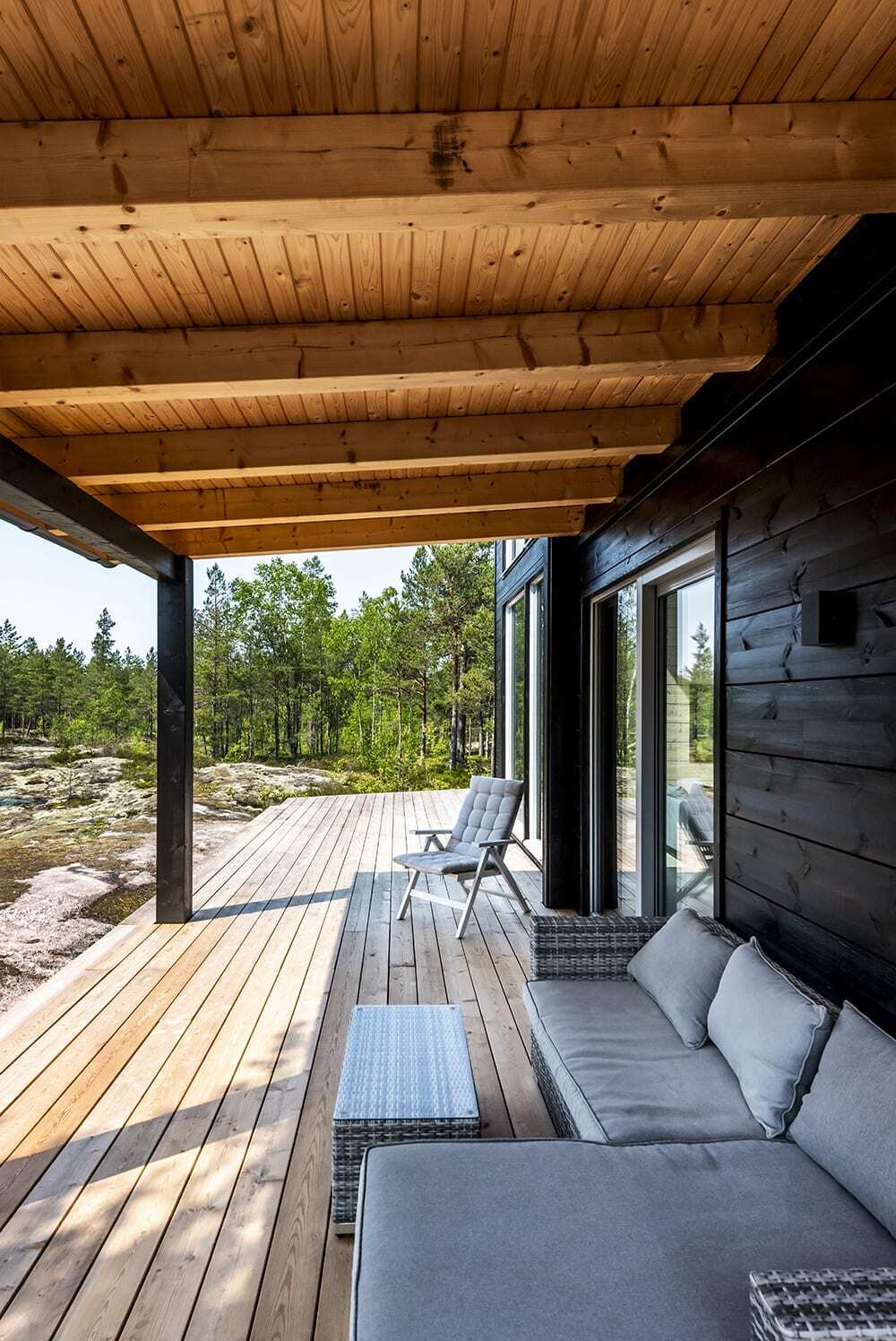 Modern Log Home