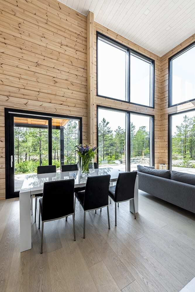 Modern Log Home