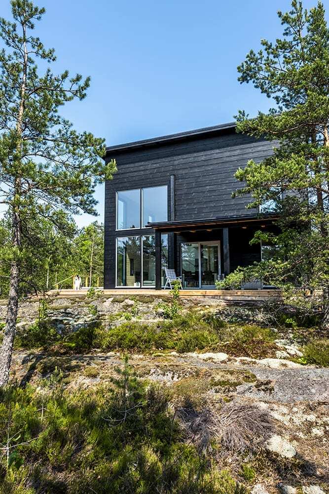 Modern Log Home