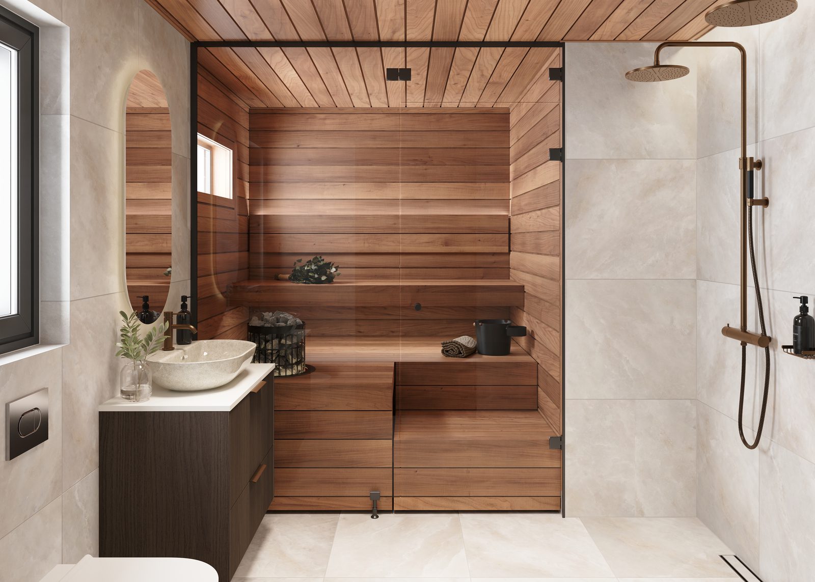 Mystic Wood Log House Bathroom